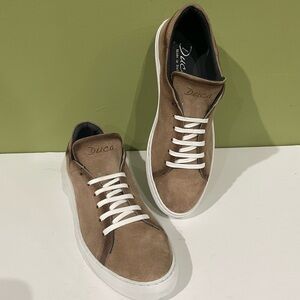 Duca shoes casual sneakers beige suede white sole